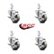 Service Caster 3.5 Inch Gray Poly Wheel Swivel 3/4 Inch Square Stem Caster Set with Brake SCC SCC-SQ20S3514-PPUB-GRY-TLB-34-4 - alternate 2